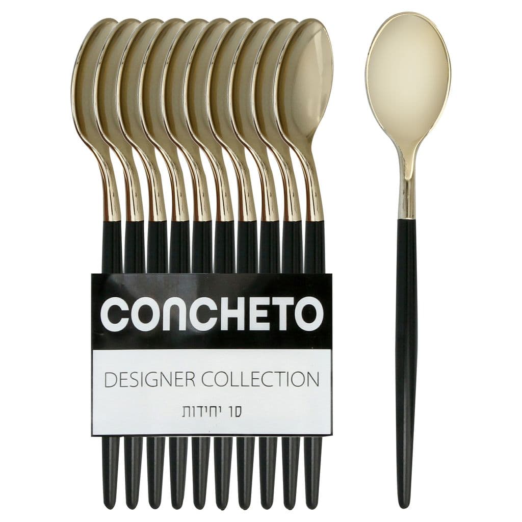 כף 10 יח' שחור זהב