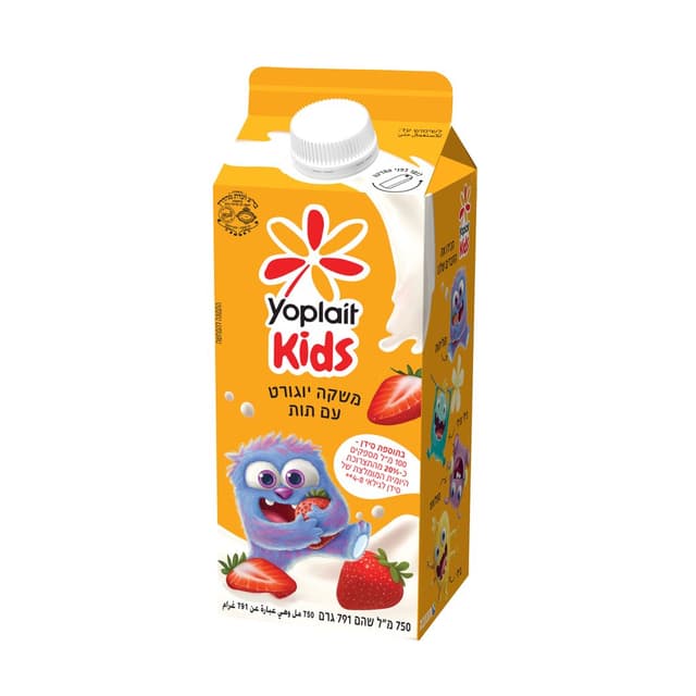 משקה יופלה יוגורט קידס עם תות 1.5% 750 מ