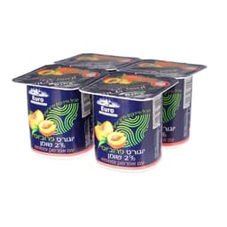 יוגורט פרוביוטי עם אפרסק ומשמש 2.7% שומן