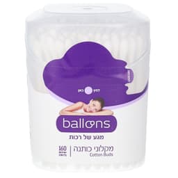 בלונס - מקלוני כותנה קופסא 160 יח'
