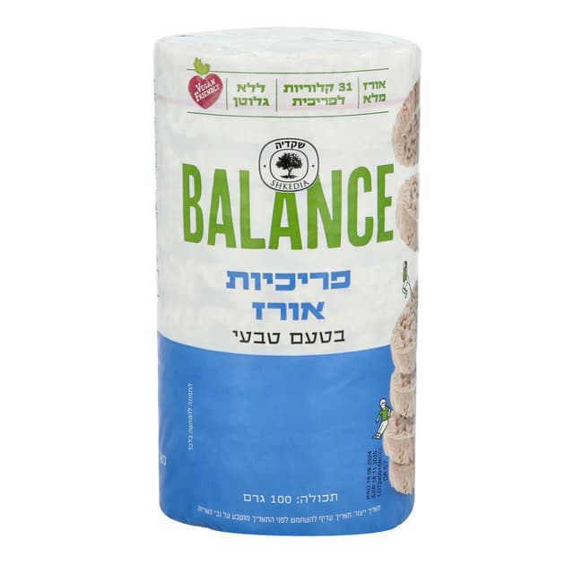 פריכיות אורז טבעי 100גר