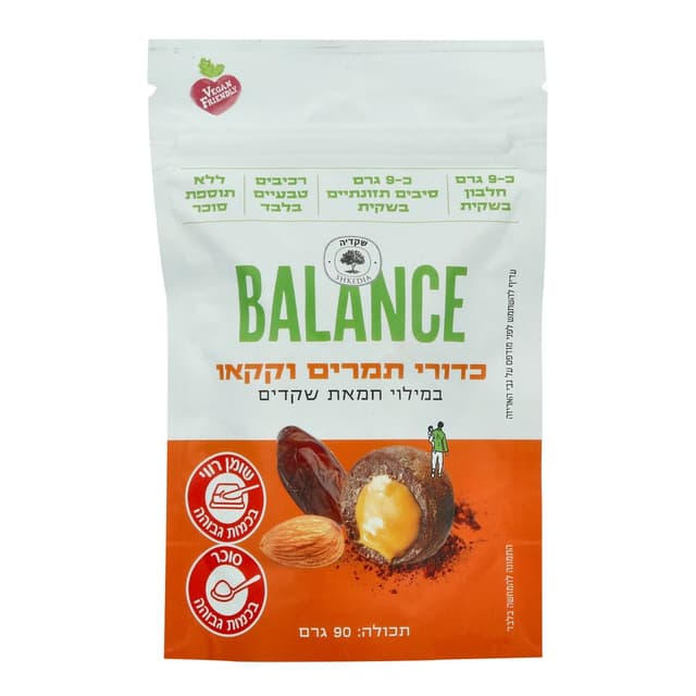 כדורי תמרים במילוי חמאת שקדים 90גר