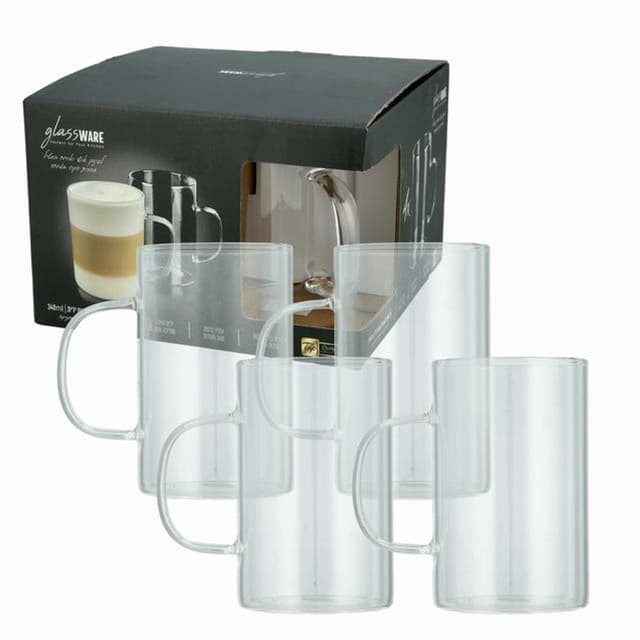 כוס מאג זכוכית פרימיום 30 מ"ל רביעייה