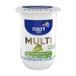 דנונה יוגורט מולטי תפוח 200 גר`
