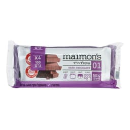 מארז שוקולד מריר 50%-4 יח * 100 גרם