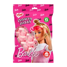 מרשמלו לבבות ורוד לבן ברבי 150ג