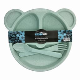 סט צלחת מחולקת דובי