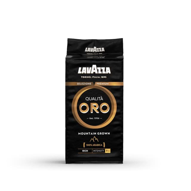 קפה לוואצה קלוי וטחון אורו שחור 250 גר