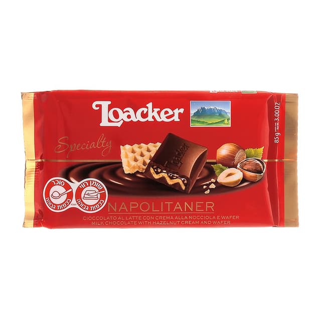 שוקולד חלב ממולא קרם אגוזי לוז  85 גר