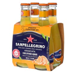 רביעיית סן פלגרינו תפוז 4*200 מ"ל