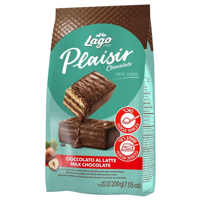 ק.וופל אגוזי לוז ש.חלב לאגו פלאסיר 200 ג