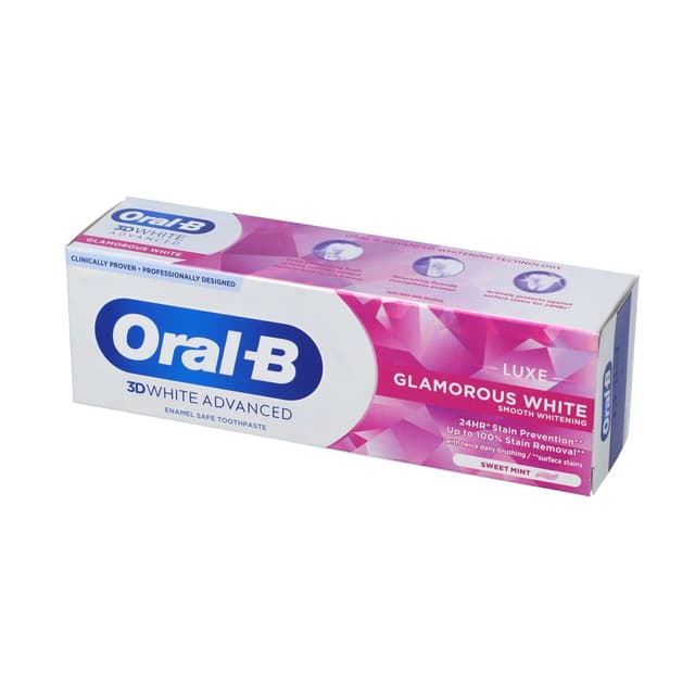 3D WHITEמשחת שיניים אורל בי לבן בוהק