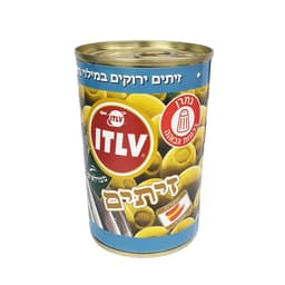 זיתים ירוקים ממולאים באנשובי 300 גר ITLV