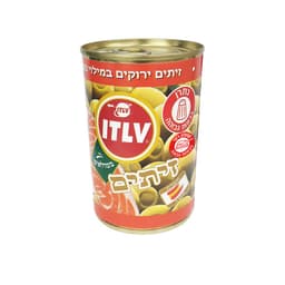 זיתים ירוקים ממולאים בסלמון 300 גר ITLV