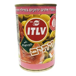זיתים ירוקים ממולאים בשרימפס 300 גר ITLV