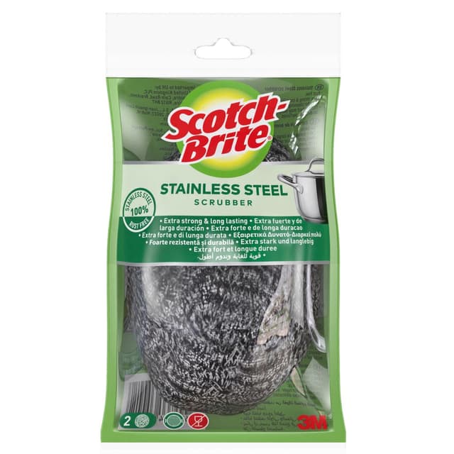 ספוגיות מתכת סקוטש ברייט אל חלד 2 יח