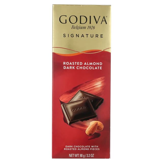 שוקולד מריר מעולה גודייבה שברי שקדים 90ג