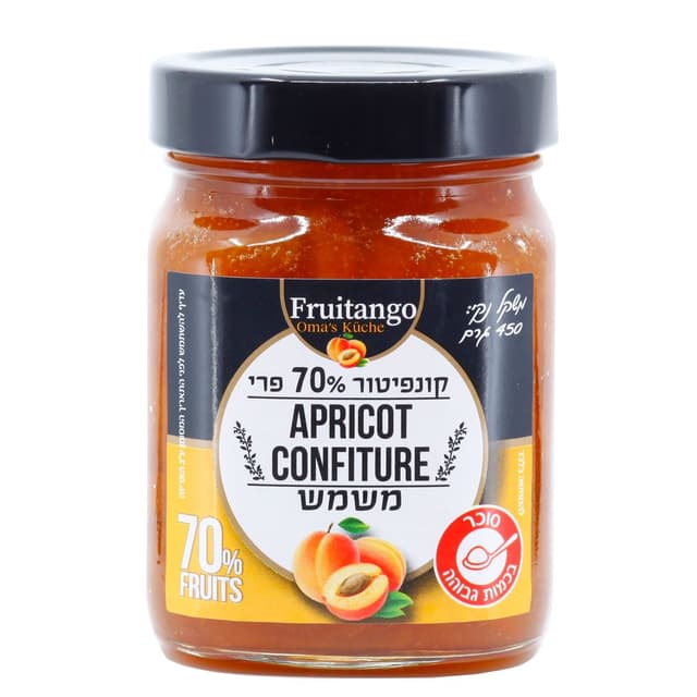 קונפיטורה 70% פרי משמש 450 גר