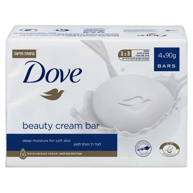 דאב - סבון מוצק קלאסי 90 גרם * 4 יח'