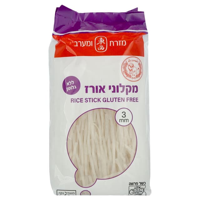 מקלוני אורז ללא גלוטן 400 גרם