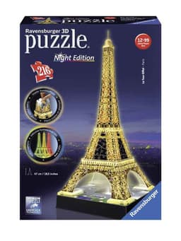 פאזל תלת מימד מגדל אייפל מואר - 216 חלקים