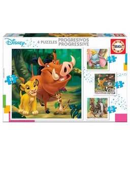 4 פאזלים בקופסא - דיסני בעלי חיים