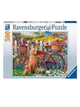 פאזל כלבלבים בגינה - 500 חלקים