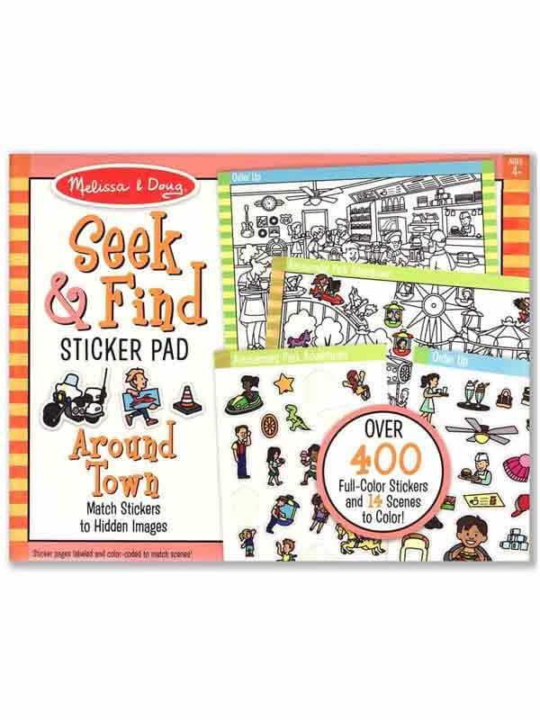 חוברת מדבקות חפש וגלה ברחבי העיר - מליסה ודאג