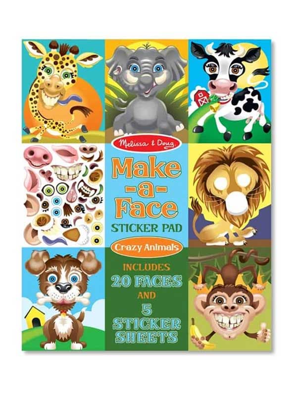 חוברת מדבקות פרצופי חיות מליסה ודאג