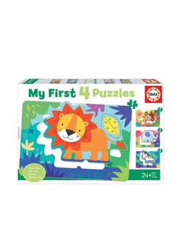 הפאזל הראשון שלי - חיות ג'ונגל (4 פאזלים)