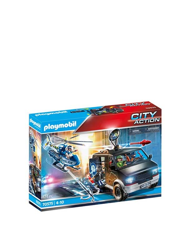 מרדף משטרתי מסוק משטרה ומכונית מסחרית - פליימוביל 70575