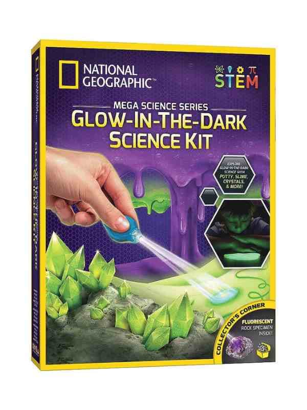 ערכת מגה לניסויים זוהרים בחושך סליים וקריסטלים - נשיונל ג'יאוגרפיק