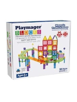 פליימאגר מסלול מכוניות 180 חלקים - מקורי!