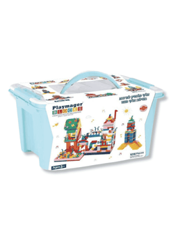 משחק הרכבה דמוי לגו בשילוב מגנטים 1016 חלקים (פליימאגר)