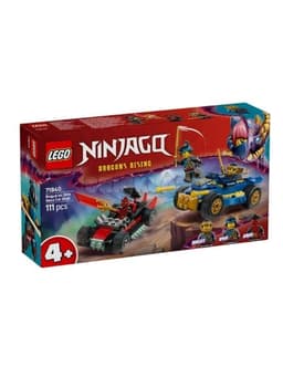 לגו נינג'גו 71840 - רוג נגד דריקס בדו קרב מכוניות מרוץ