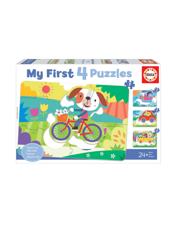 הפאזל הראשון שלי - כלי רכב (4 פאזלים)