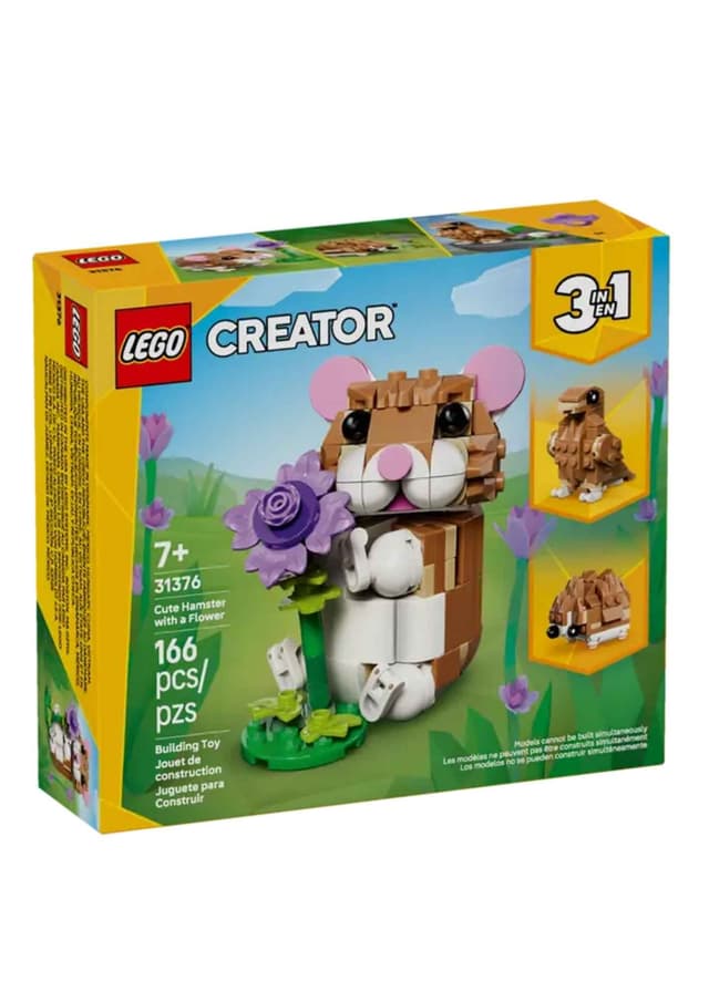 לגו קריאטור 31376 - אוגר חמוד עם פרח