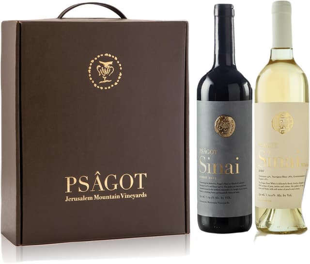 מארז יין פסגות סיני אדום ולבן 628