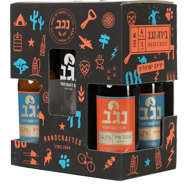 מארז בירה נגב 4X330 מל