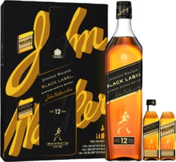 מארז וויסקי ג'וני ווקר שחור 0.7 + מיני גולד+ מיני דאבל בלק