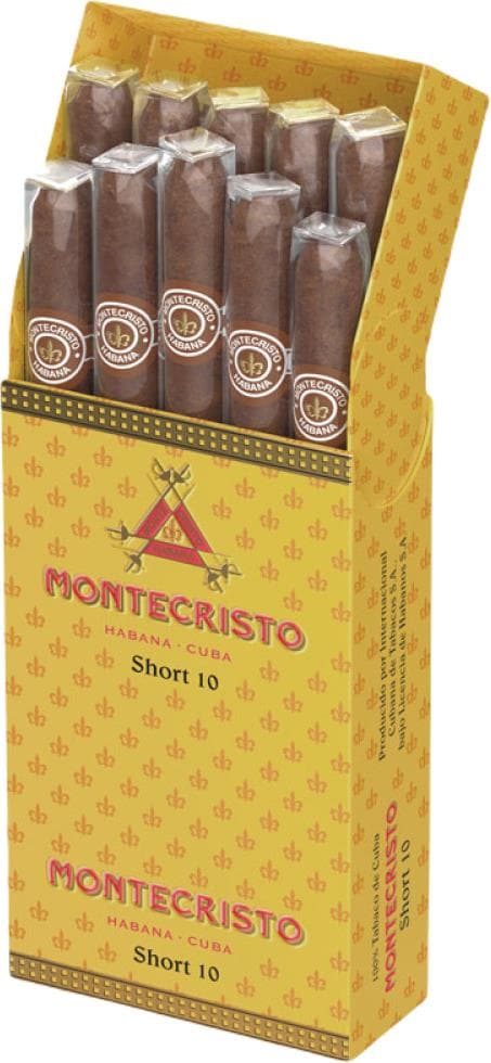 סיגרים מונטה קריסטו שורט 10 יח'