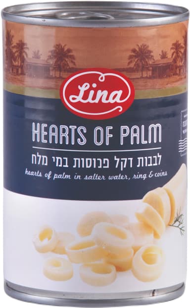 לבבות דקל חתוך