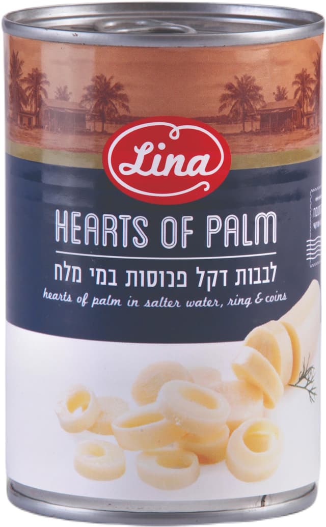 לבבות דקל חתוך