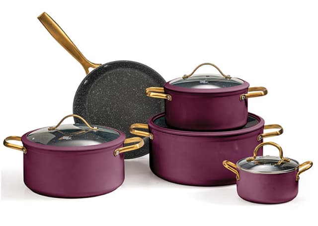 סט סירים 9 חלקים REGAL בורדו - HOM'S