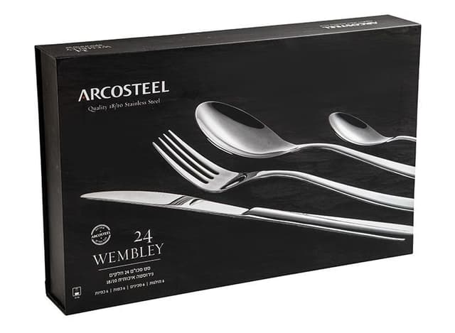 סט סכו"ם וומבלי - 24 חלקים מנירוסטה איכותית ARCOSTEEL - HOM'S