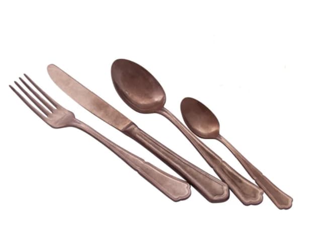 סט סכו"ם וינטג' Arcosteel - 24 חלקים בגימור ברונזה מאט - HOM'S