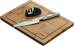 סט 3 חלקים Arcosteel מסדרת מאיר אדוני - סכין סנטוקו, קרש חיתוך וכלי השחזה - HOM'S