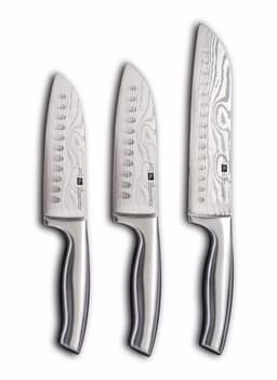 מארז 3 סכיני סנטוקו  18\14\13 ס"מ FUSION מבית Food appeal