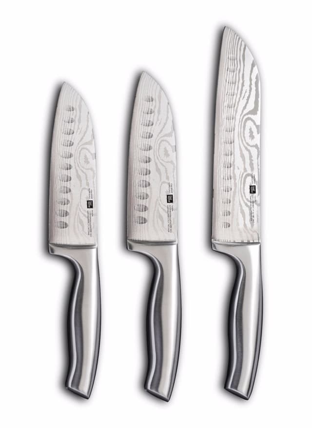 מארז 3 סכיני סנטוקו  18\14\13 ס"מ FUSION מבית Food appeal