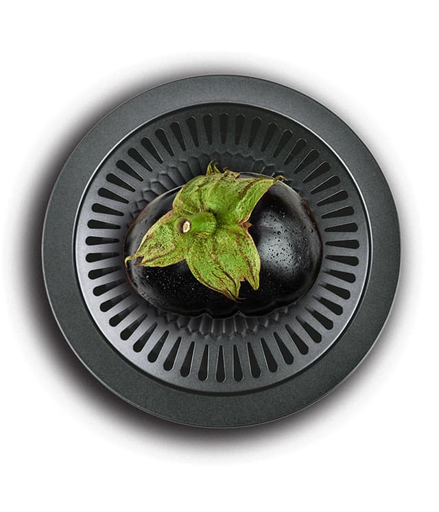 פלטת נונסטיק 30 ס"מ לצליית חציל, ירקות, דגים ובשרים על הכיריים EVERYDAY PLUS מבית Food appeal